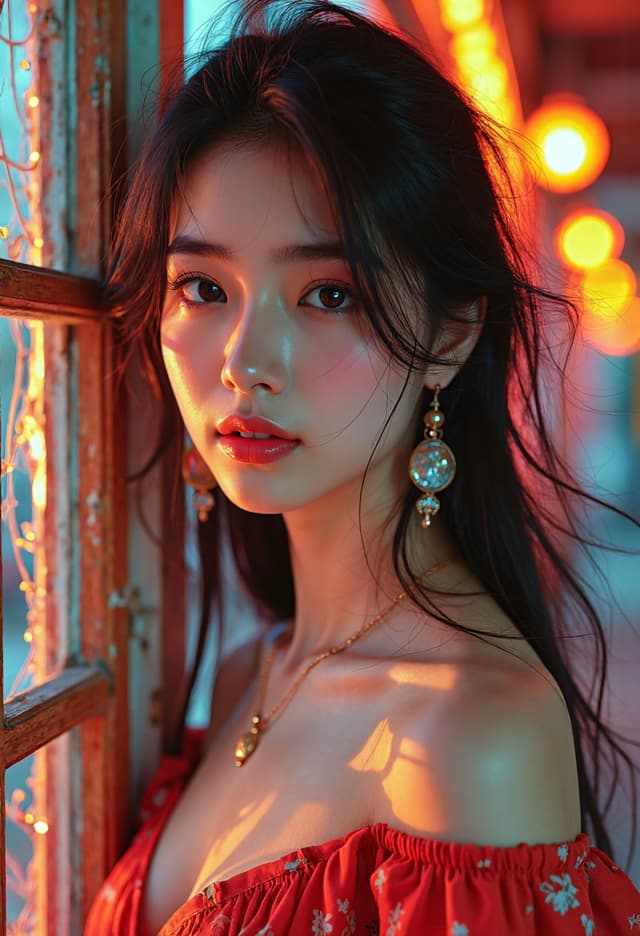 Korean Girl - Golden Hour Glow